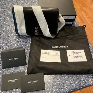 YSL Cross Body Bag with gold chain